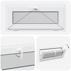 Finestra per Soffitta RISOR 90 x 40 cm PVC e Vetro Bianco