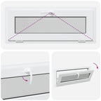 Finestra per Soffitta RISOR 110 x 40 cm PVC e Vetro Bianco