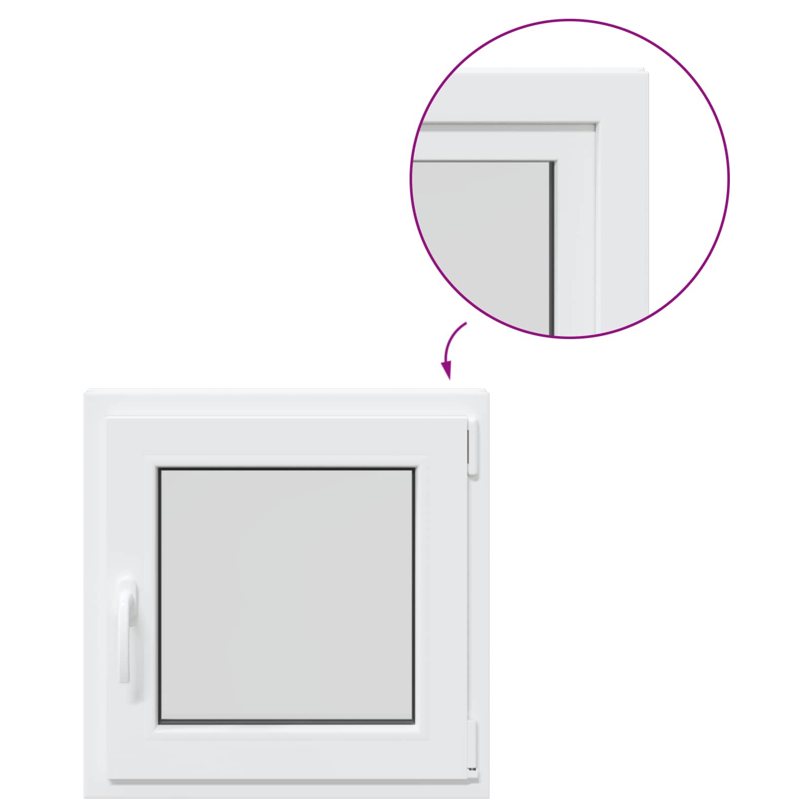 Finestra per Soffitta RISOR 50 x 50 cm PVC e Vetro Bianco