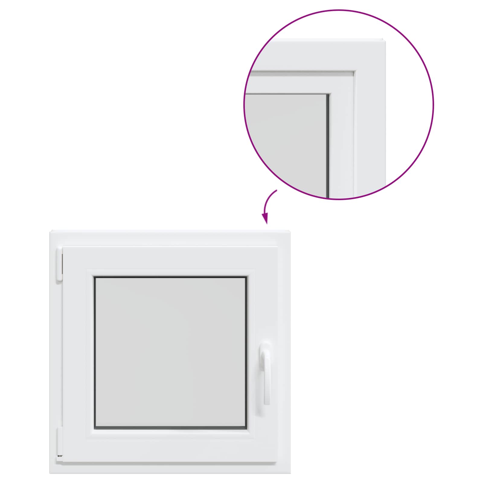 Finestra per Soffitta RISOR 50 x 50 cm PVC e Vetro Bianco