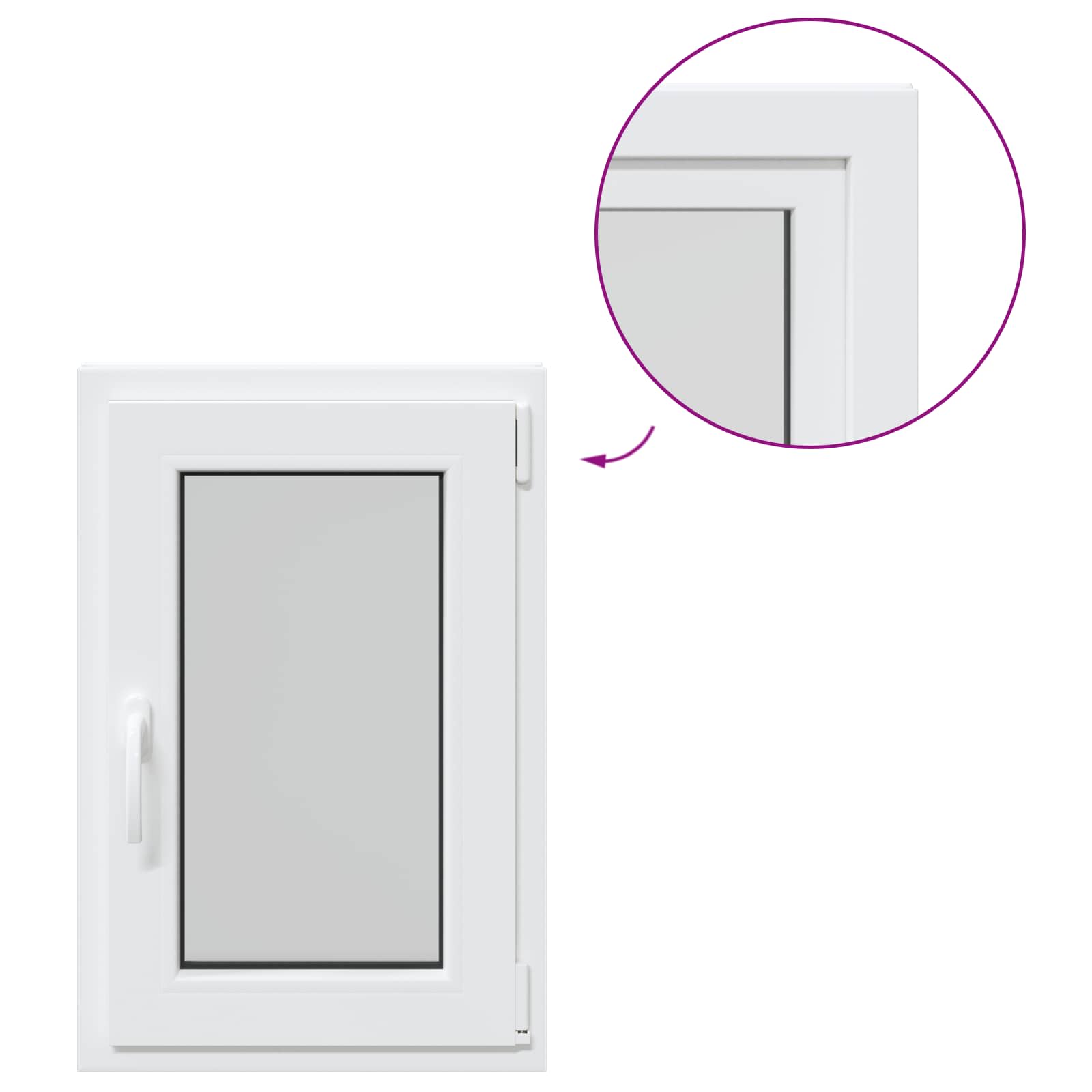 Finestra per Soffitta RISOR 50 x 75 cm PVC e Vetro Bianco