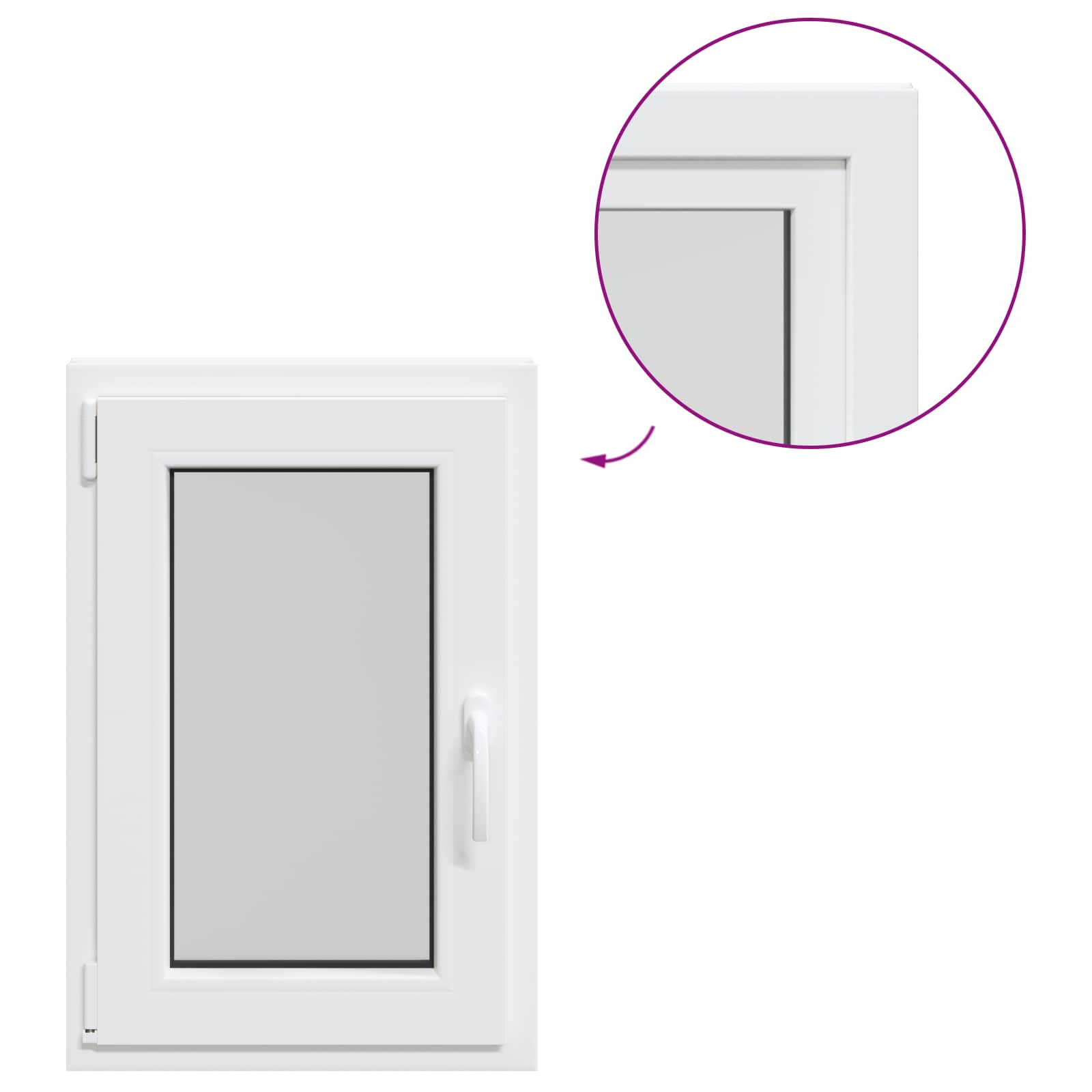 Finestra per Soffitta RISOR 50 x 75 cm PVC e Vetro Bianco
