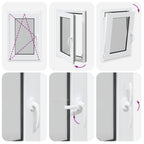 Finestra per Soffitta RISOR 50 x 75 cm PVC e Vetro Bianco