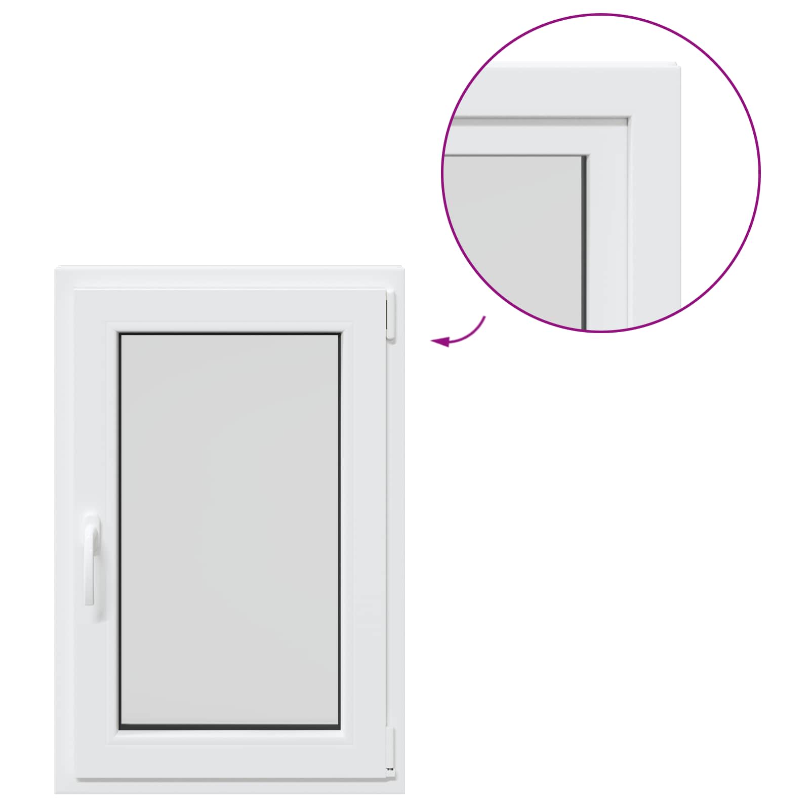 Finestra per Soffitta RISOR 60 x 90 cm PVC e Vetro Bianco