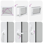 Finestra per Soffitta RISOR 80 x 50 cm PVC e Vetro Bianco