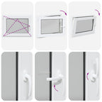 Finestra per Soffitta RISOR 80 x 50 cm PVC e Vetro Bianco