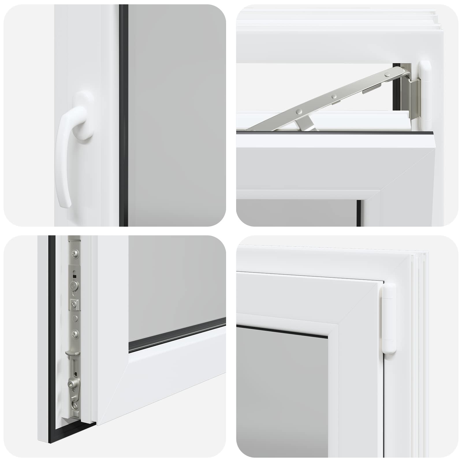 Finestra per Soffitta RISOR 80 x 60 cm PVC e Vetro Bianco