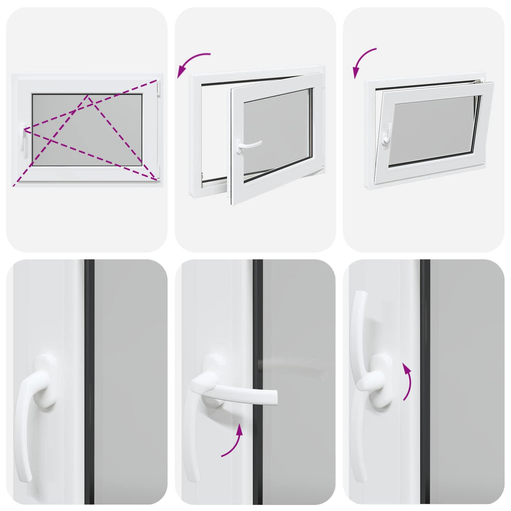 Finestra per Soffitta RISOR 80 x 60 cm PVC e Vetro Bianco