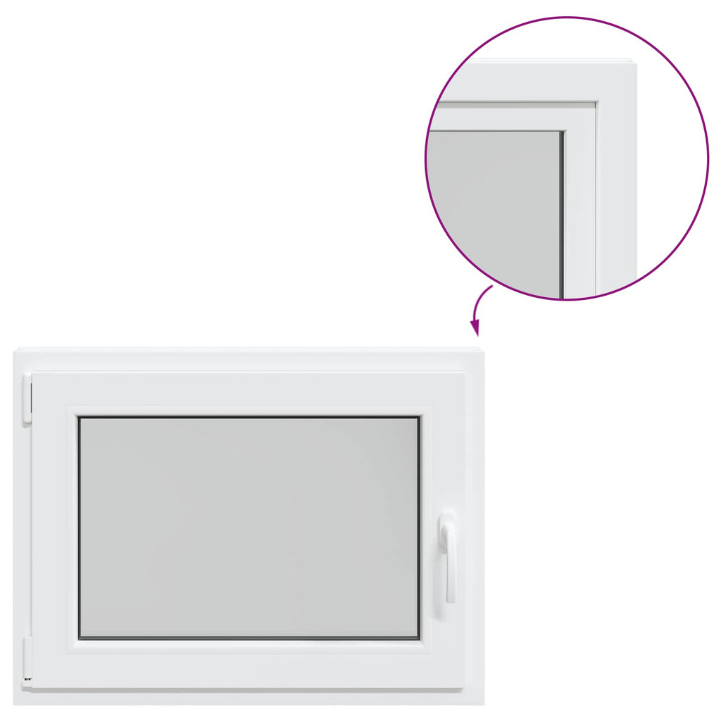 Finestra per Soffitta RISOR 80 x 60 cm PVC e Vetro Bianco