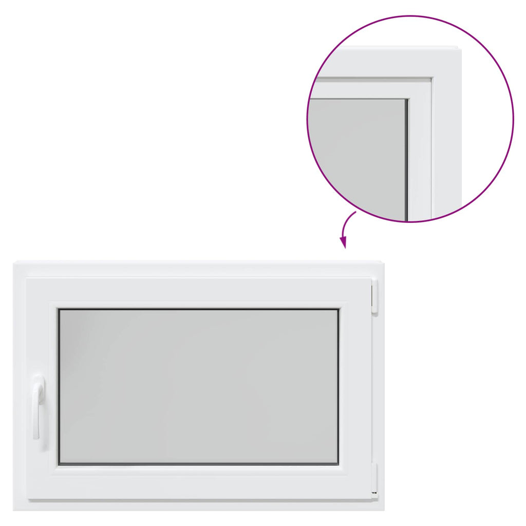 Finestra per Soffitta RISOR 90 x 50 cm PVC e Vetro Bianco