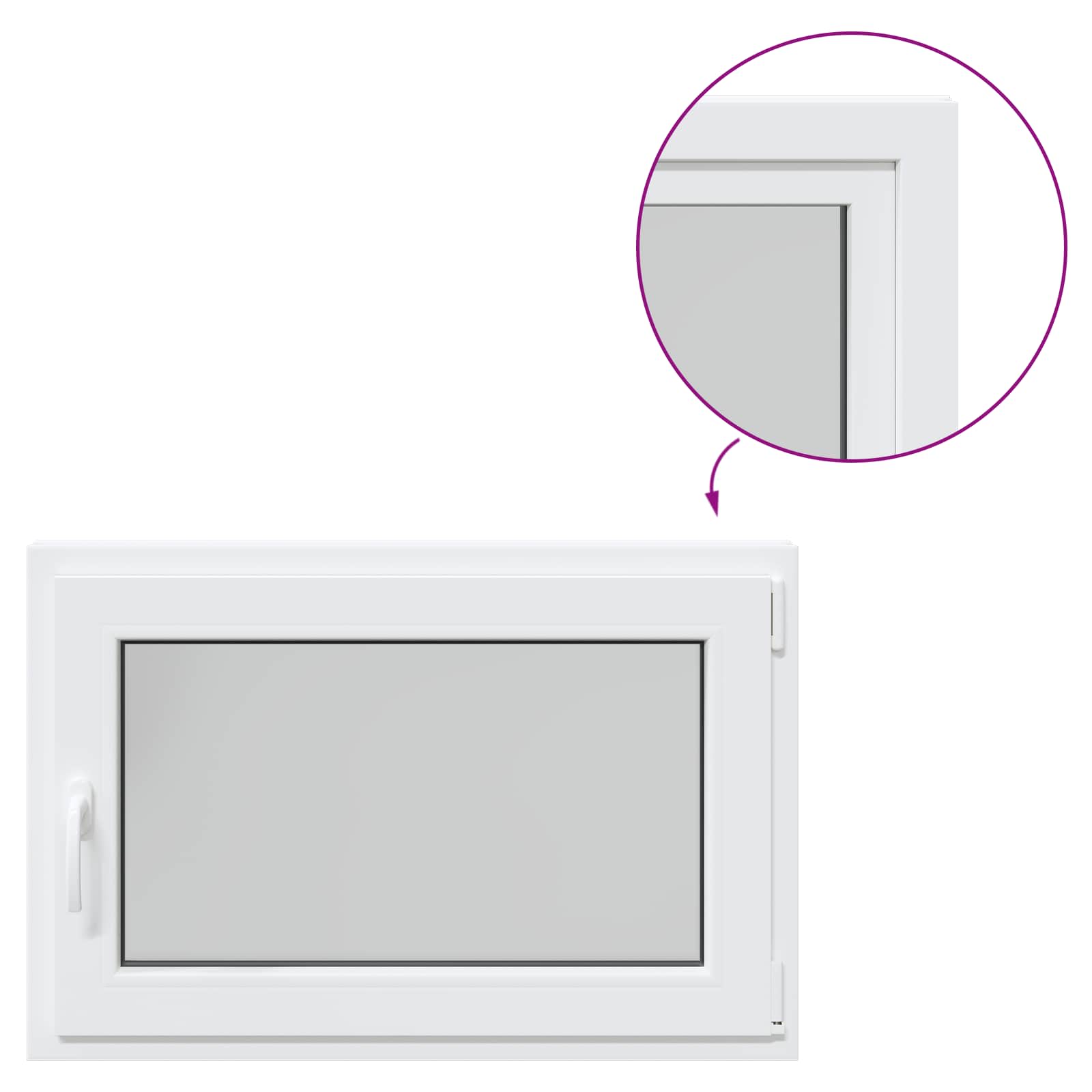 Finestra per Soffitta RISOR 90 x 50 cm PVC e Vetro Bianco