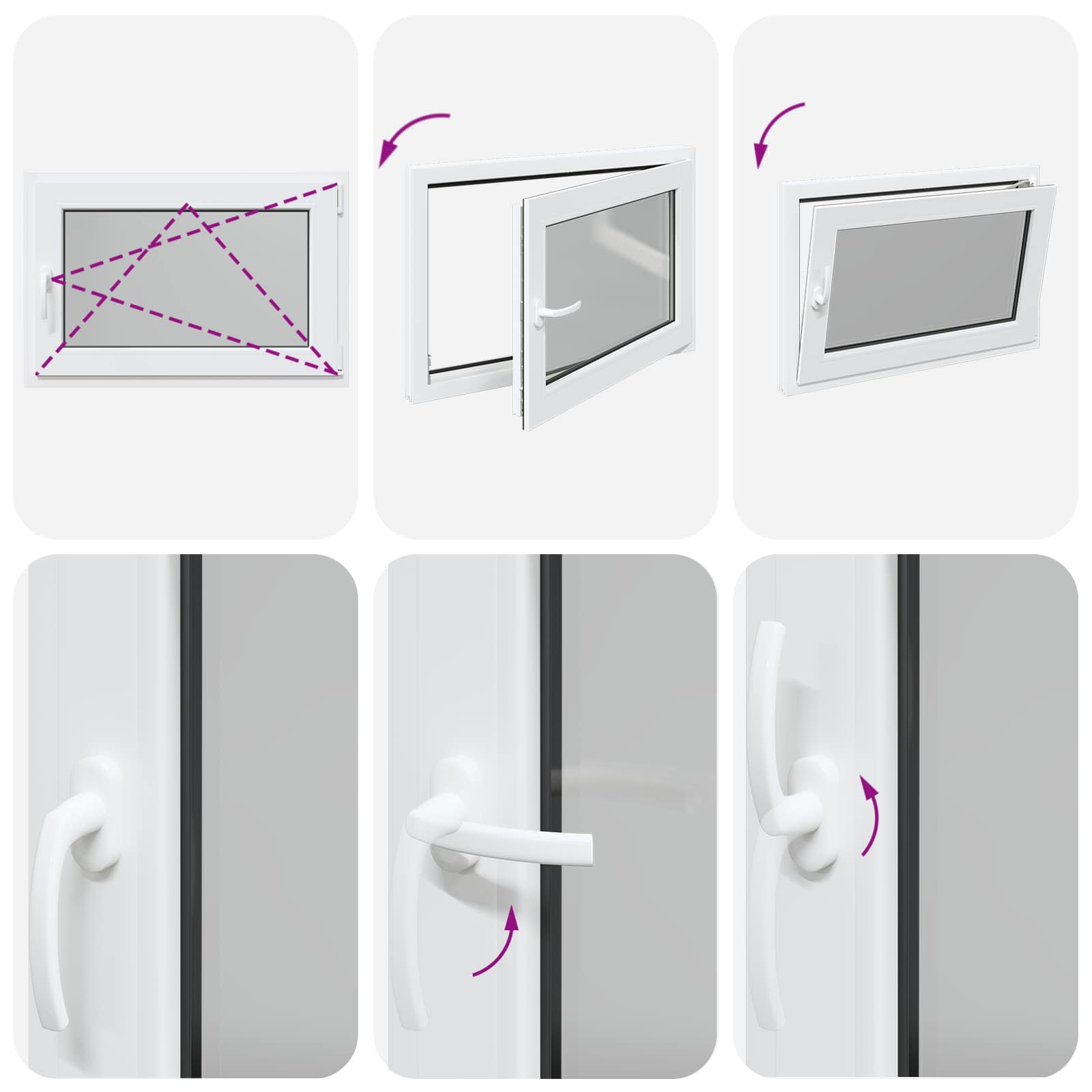 Finestra per Soffitta RISOR 90 x 70 cm PVC e Vetro Bianco