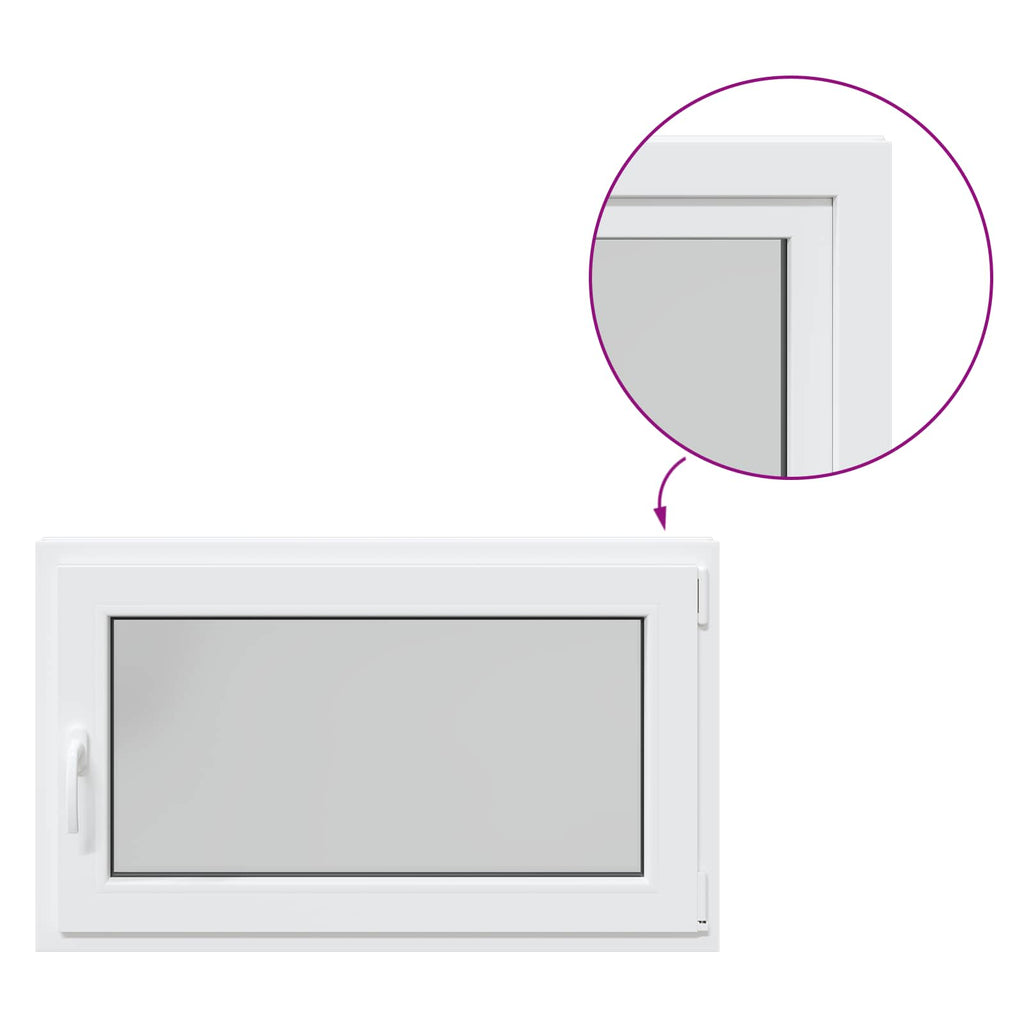Finestra per Soffitta RISOR 100 x 50 cm PVC e Vetro Bianco