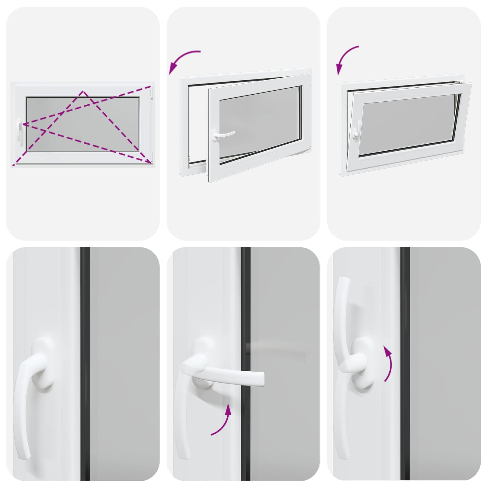 Finestra per Soffitta RISOR 100 x 50 cm PVC e Vetro Bianco