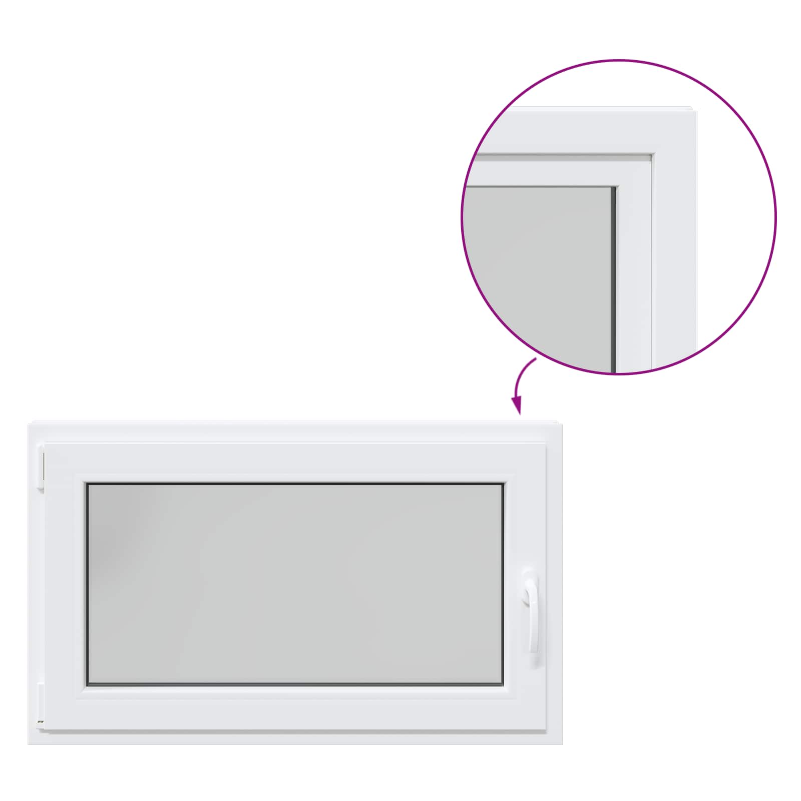 Finestra per Soffitta RISOR 100 x 60 cm PVC e Vetro Bianco