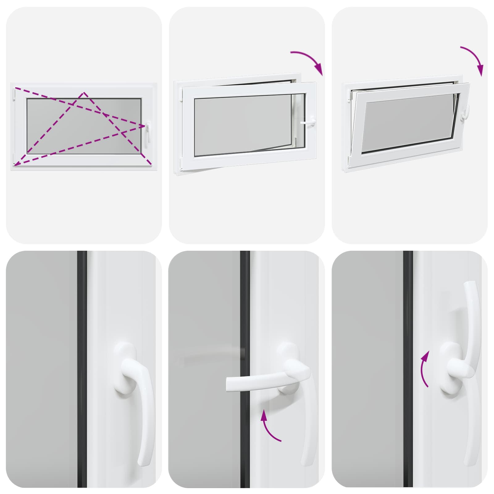 Finestra per Soffitta RISOR 100 x 60 cm PVC e Vetro Bianco