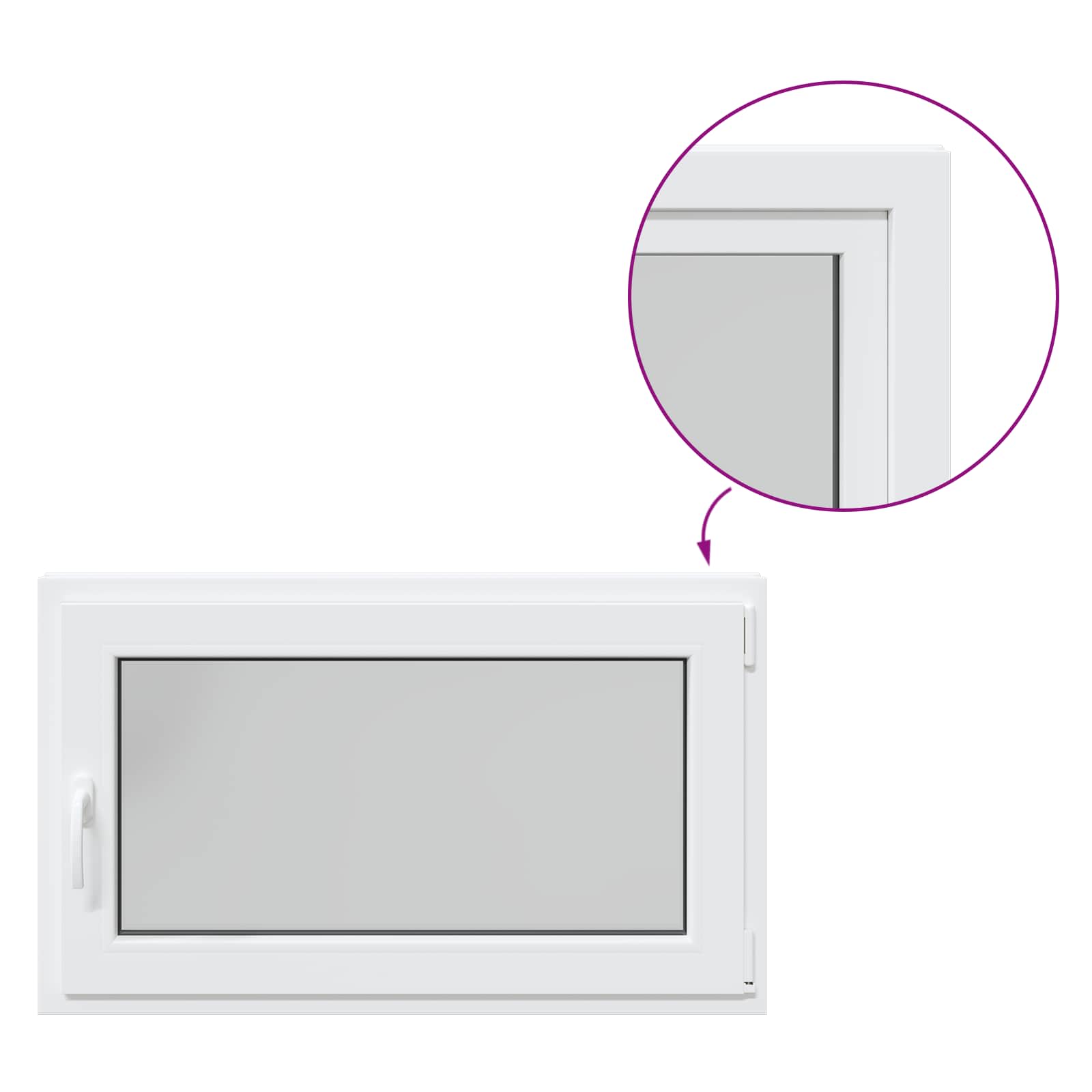Finestra per Soffitta RISOR 100 x 70 cm PVC Bianco