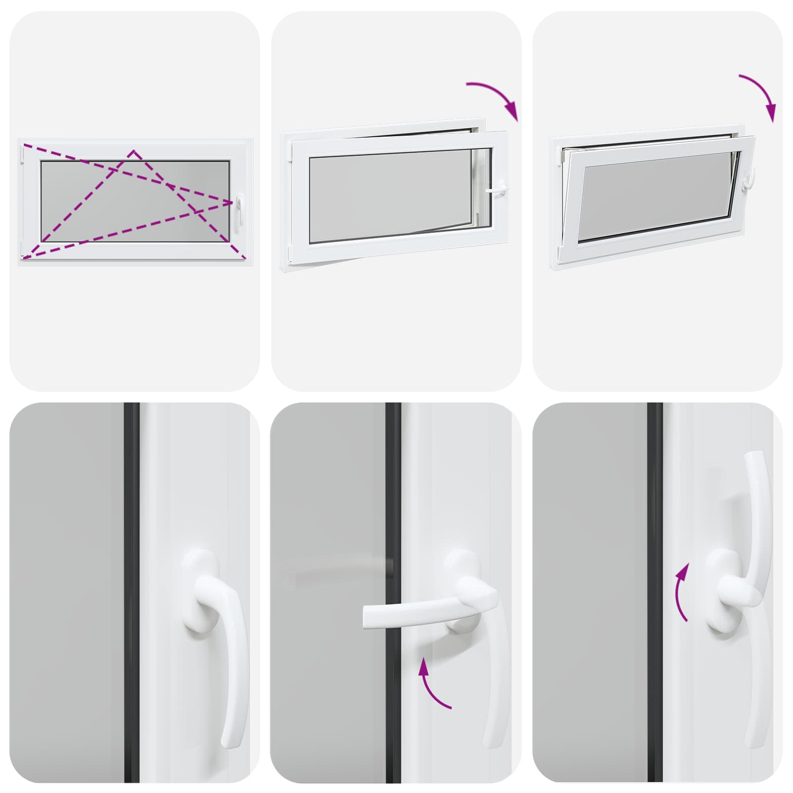 Finestra per Soffitta RISOR 110 x 50 cm PVC e Vetro Bianco