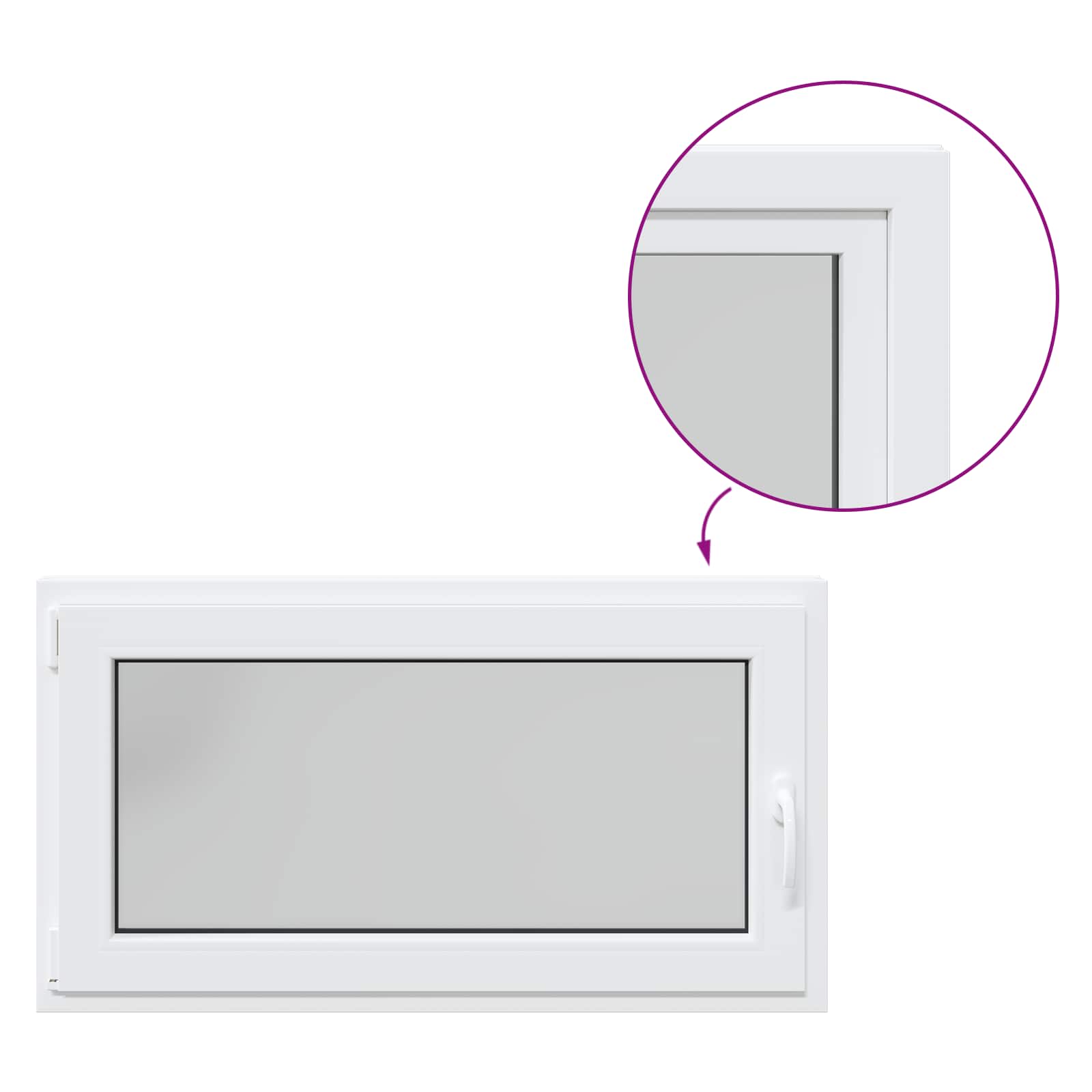 Finestra per Soffitta RISOR 110 x 60 cm PVC e Vetro Bianco