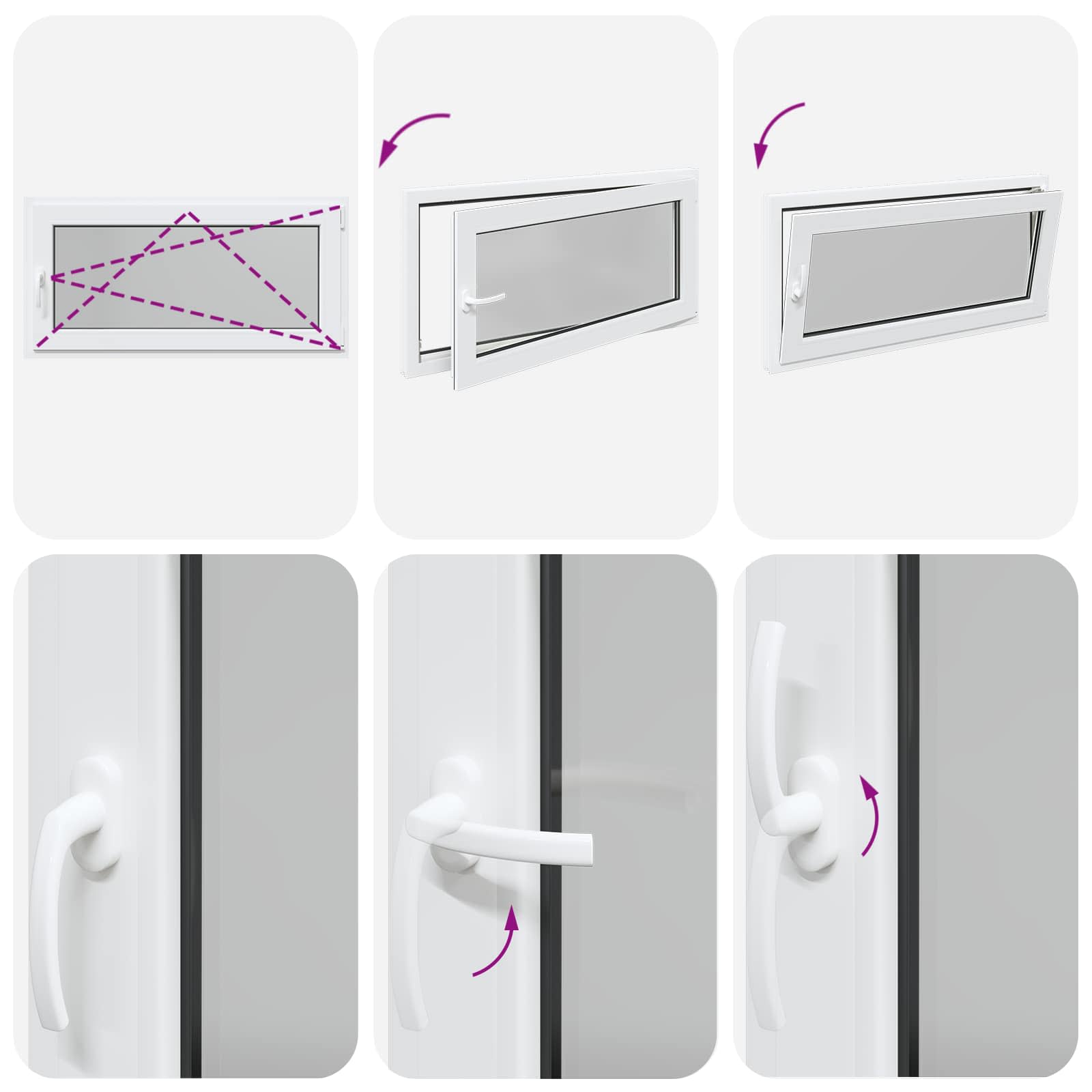 Finestra per Soffitta RISOR 120 x 60 cm PVC e Vetro Bianco