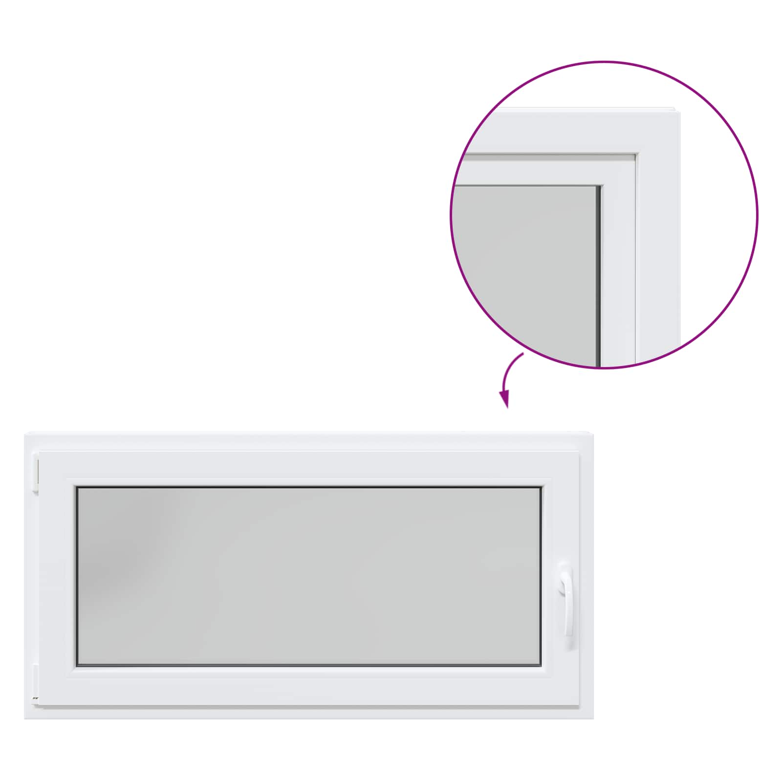 Finestra per Soffitta RISOR 120 x 60 cm PVC e Vetro Bianco