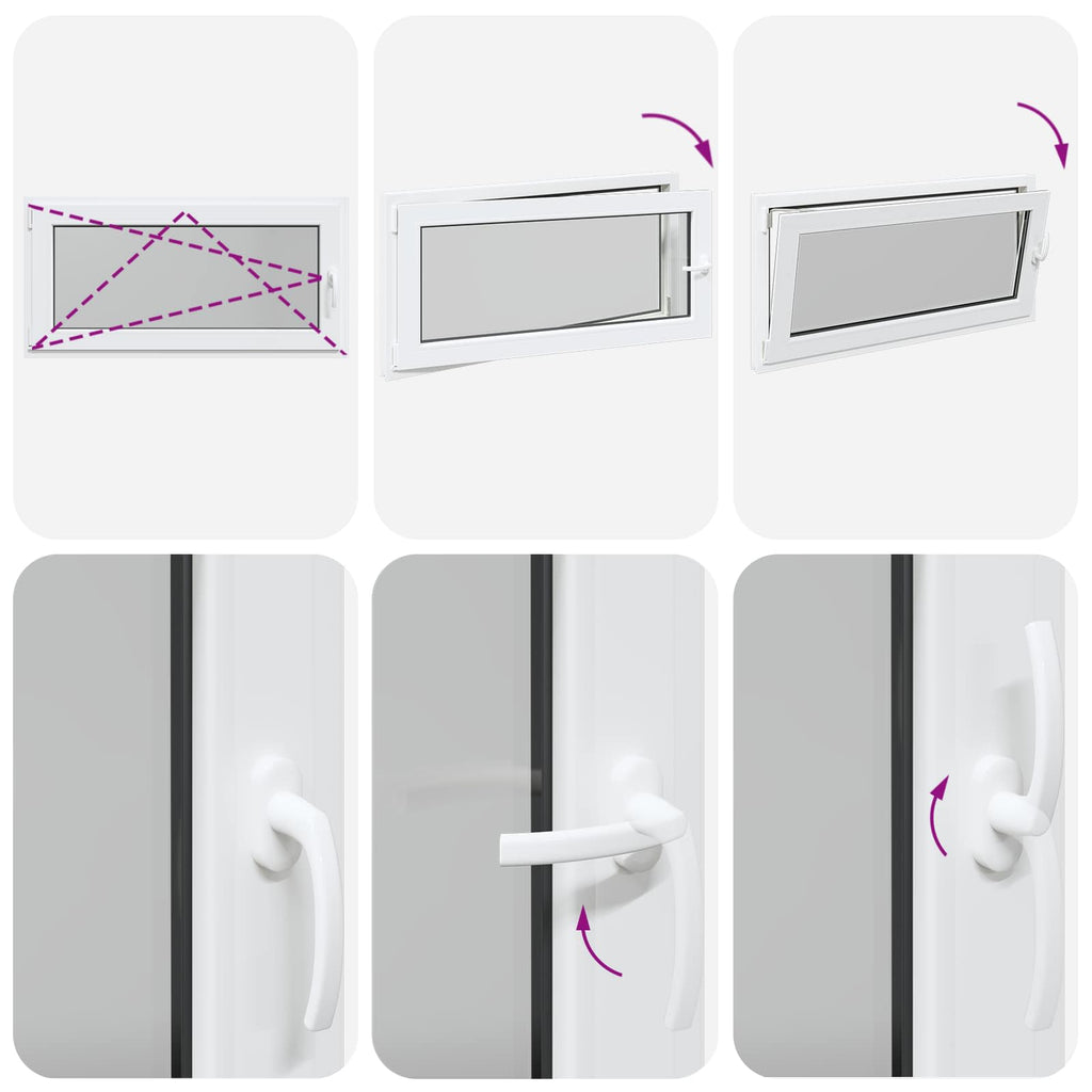 Finestra per Soffitta RISOR 120 x 60 cm PVC e Vetro Bianco