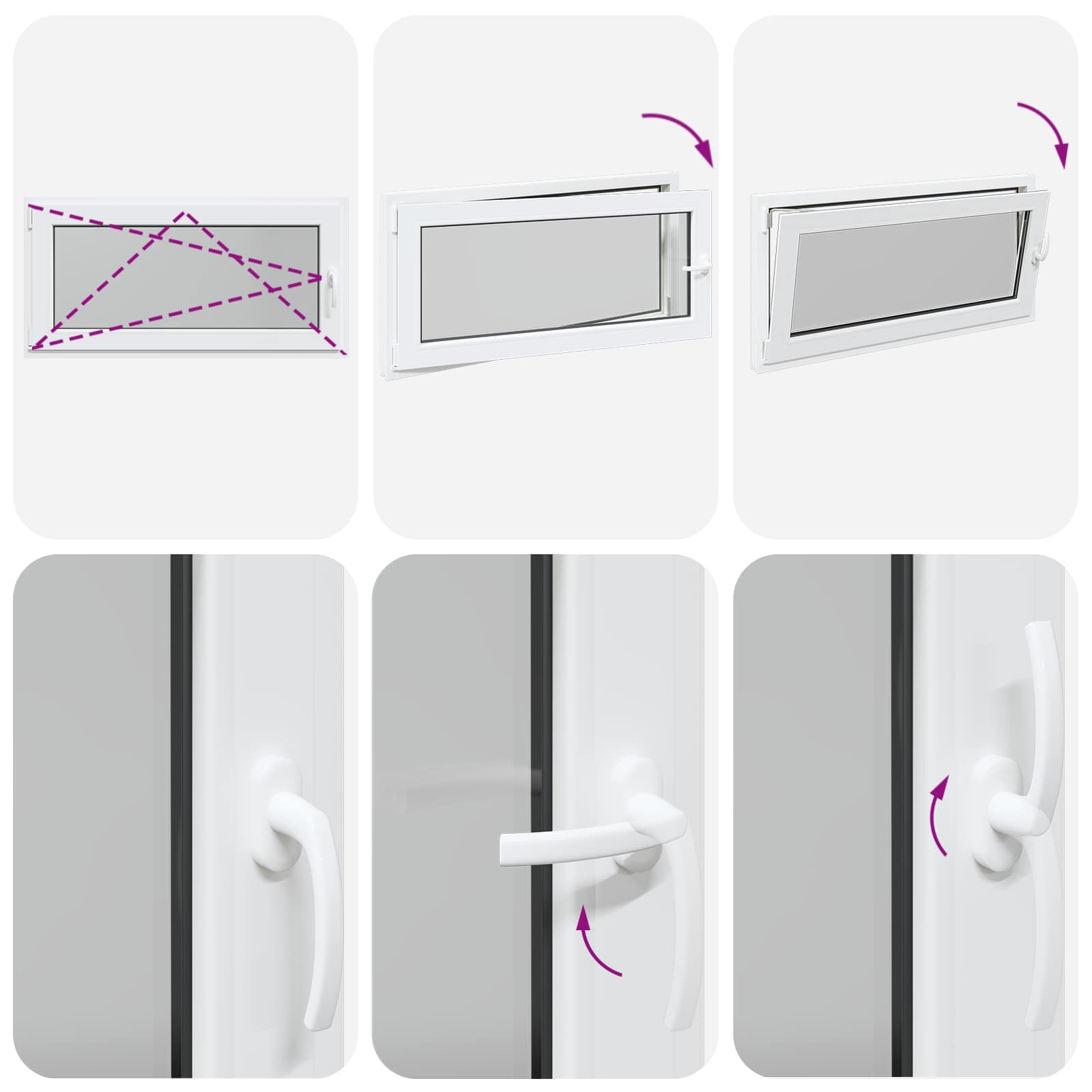 Finestra per Soffitta RISOR 120 x 60 cm PVC e Vetro Bianco