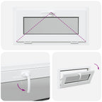 Finestra per Soffitta RISOR 80 x 40 cm PVC e Vetro Bianco