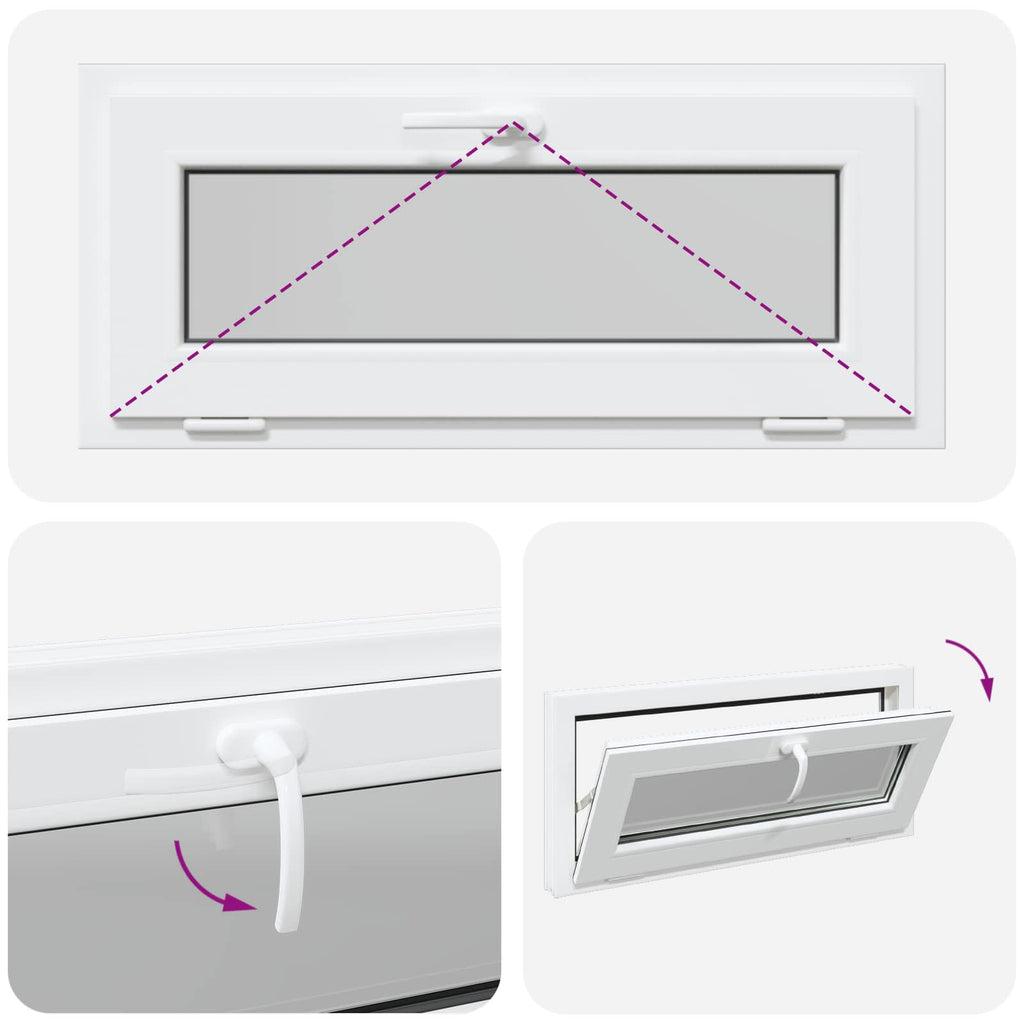 Finestra per Soffitta RISOR 90 x 40 cm PVC e Vetro Bianco