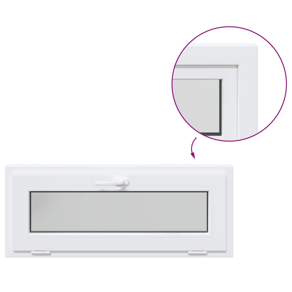 Finestra per Soffitta RISOR 110 x 40 cm PVC e Vetro Bianco