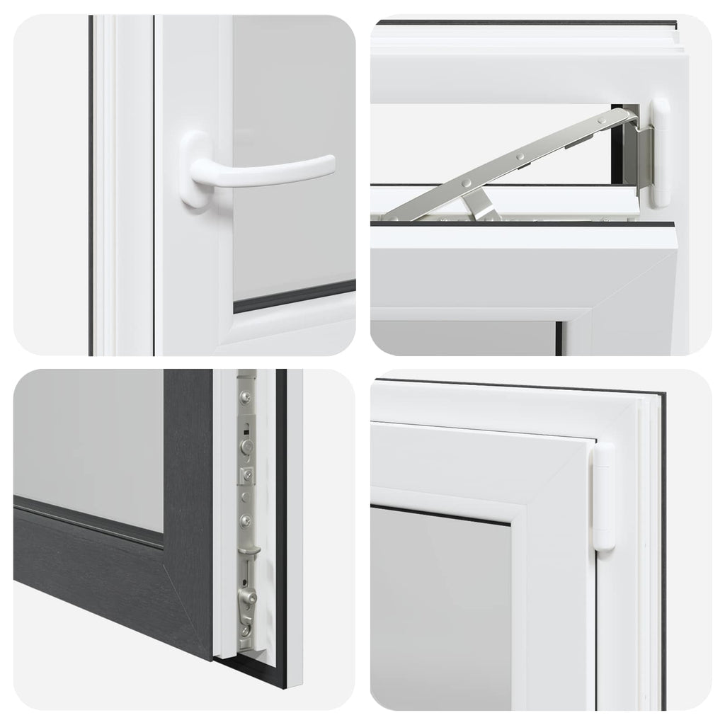 Finestra per Soffitta RISOR 50 x 50 cm PVC e Vetro Antracite