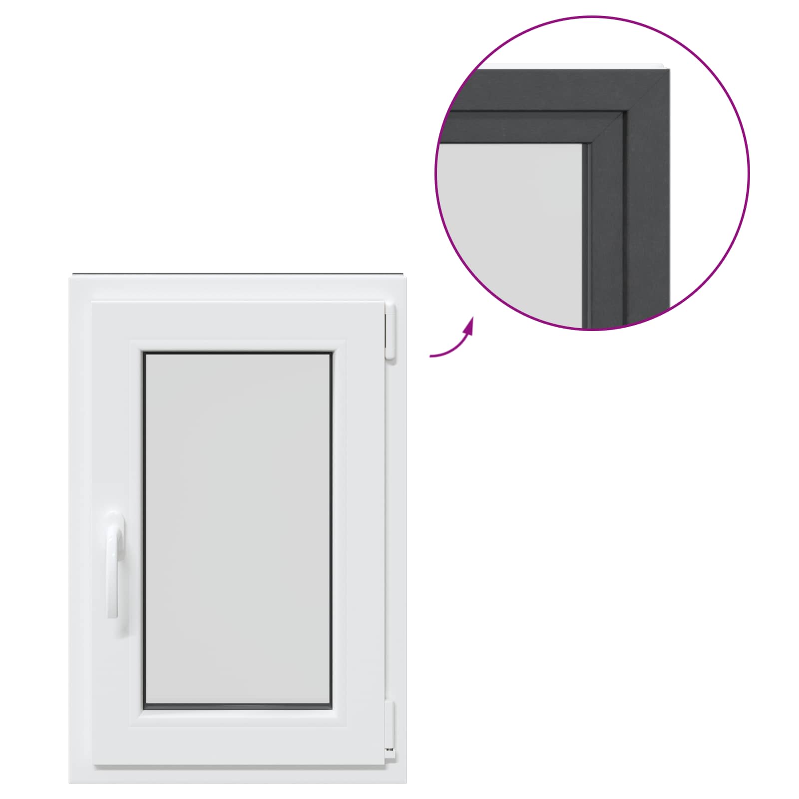 Finestra per Soffitta RISOR 50 x 75 cm PVC Antracite