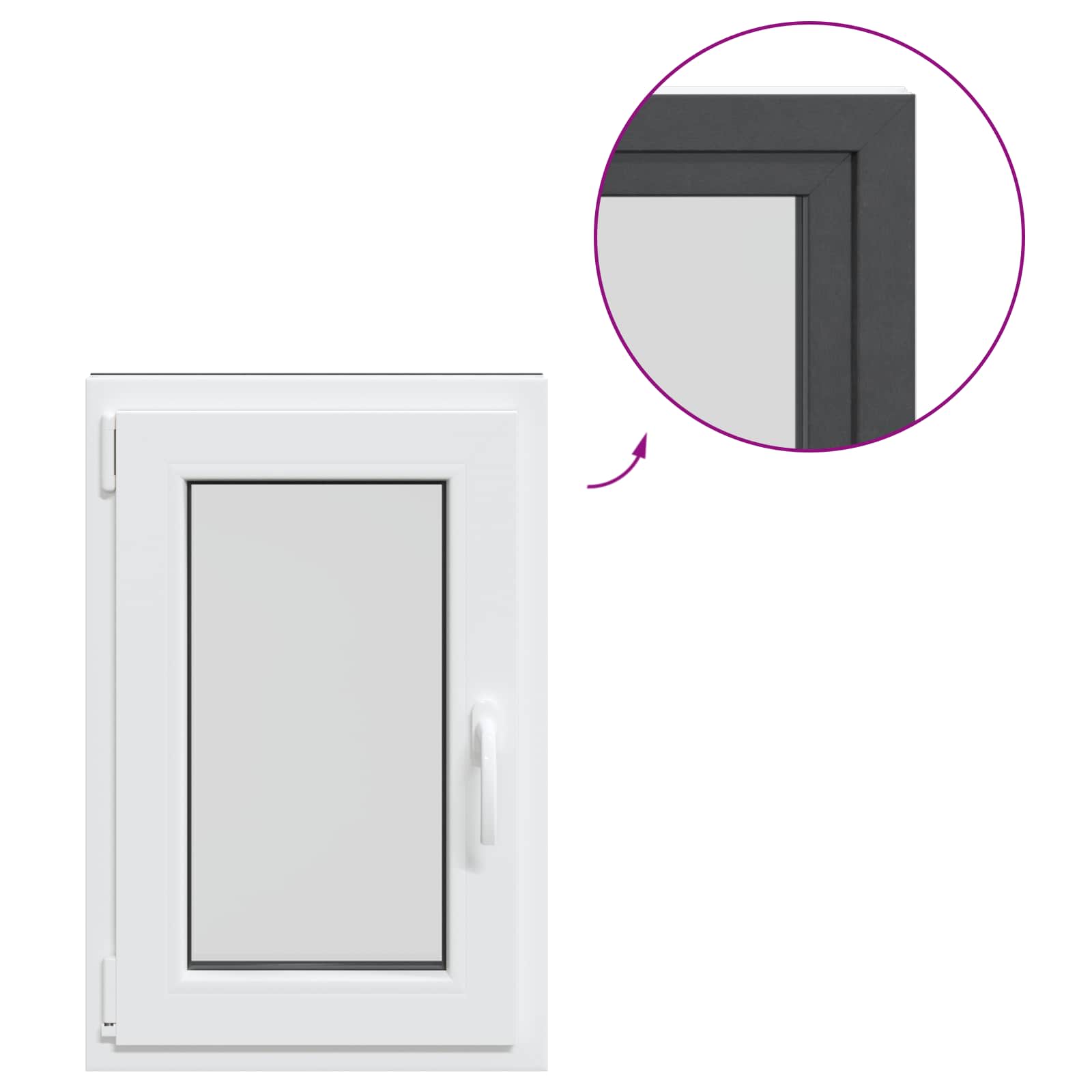 Finestra per Soffitta RISOR 50 x 75 cm PVC Antracite