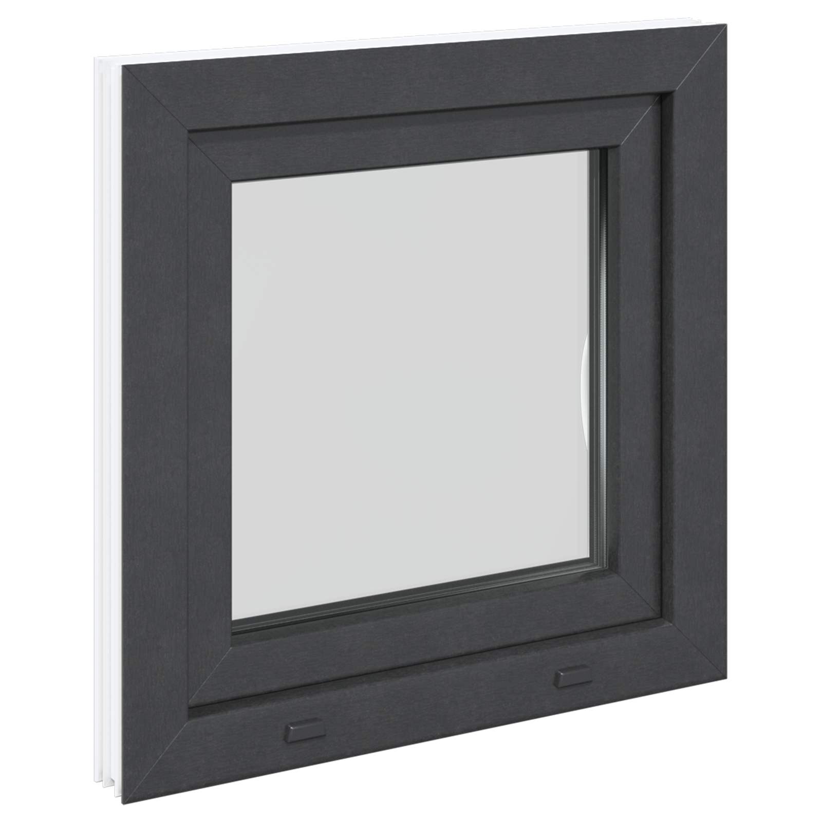 Finestra per Soffitta RISOR 60 x 60 cm PVC e Vetro Antracite