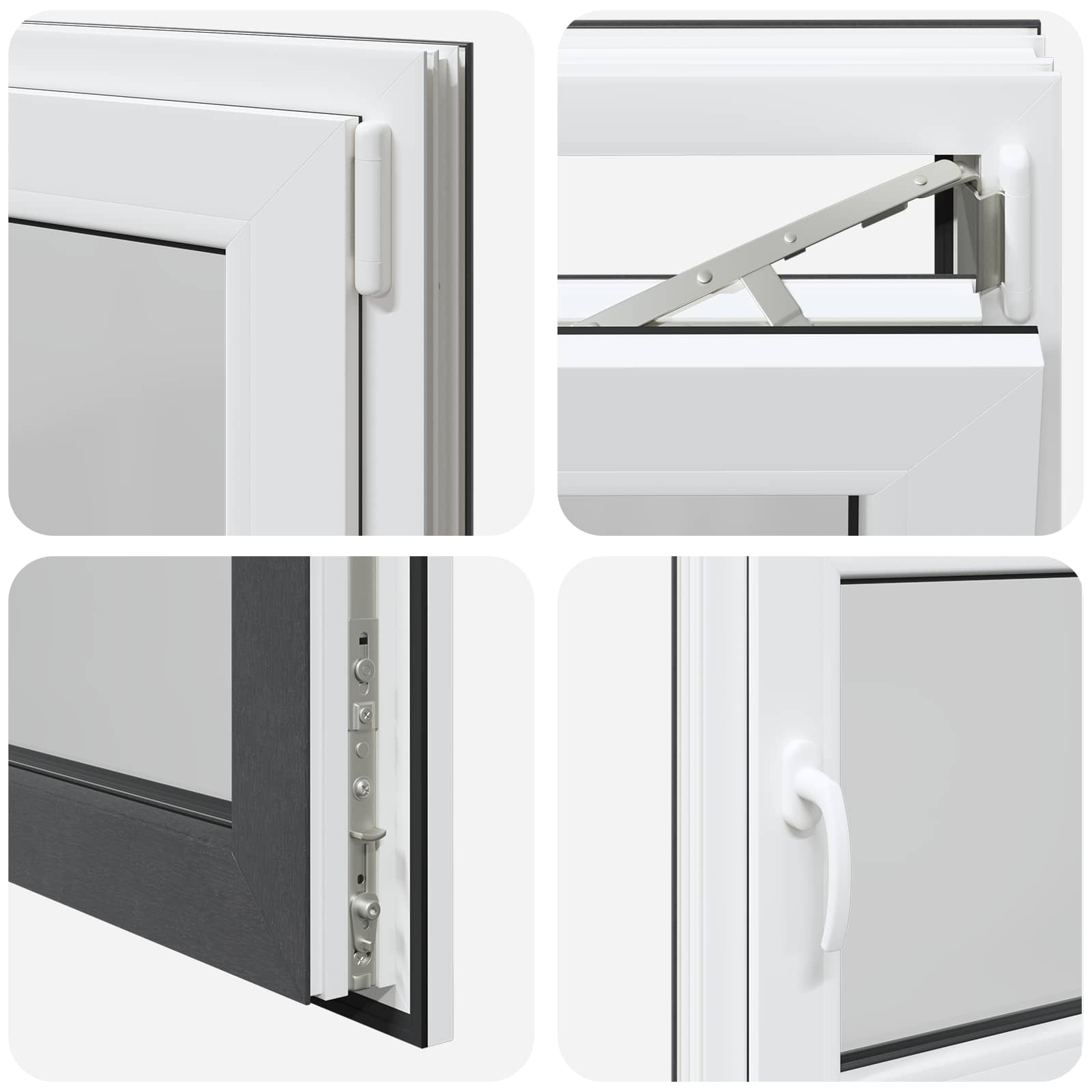 Finestra per Soffitta RISOR 80 x 50 cm PVC e Vetro Antracite