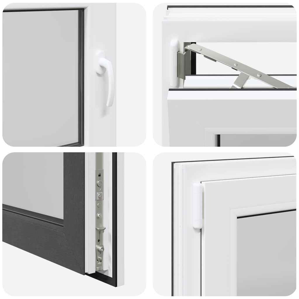 Finestra per Soffitta RISOR 80 x 60 cm PVC e Vetro Antracite