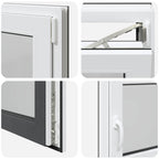 Finestra per Soffitta RISOR 90 x 60 cm PVC e Vetro Antracite