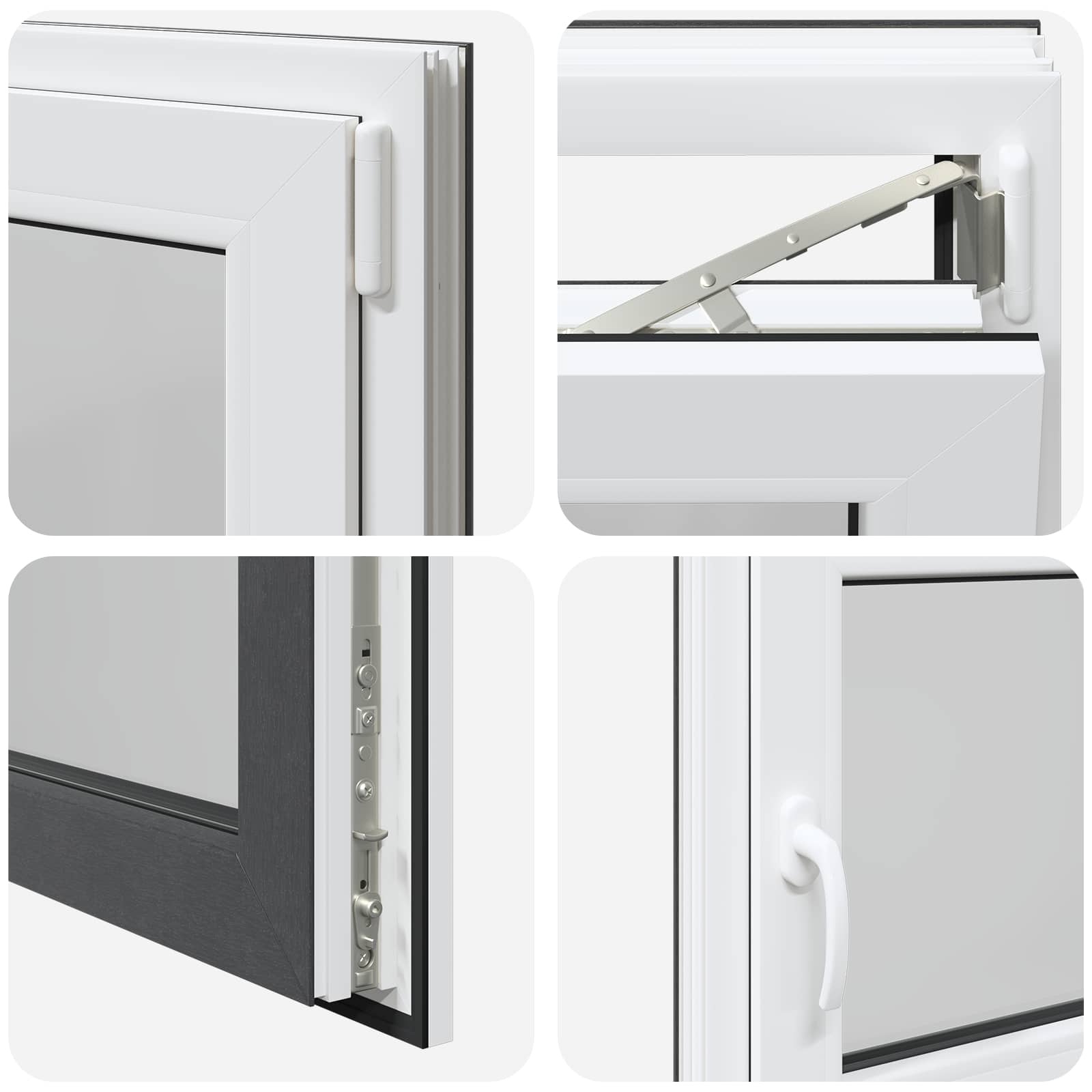 Finestra per Soffitta RISOR 90 x 60 cm PVC e Vetro Antracite