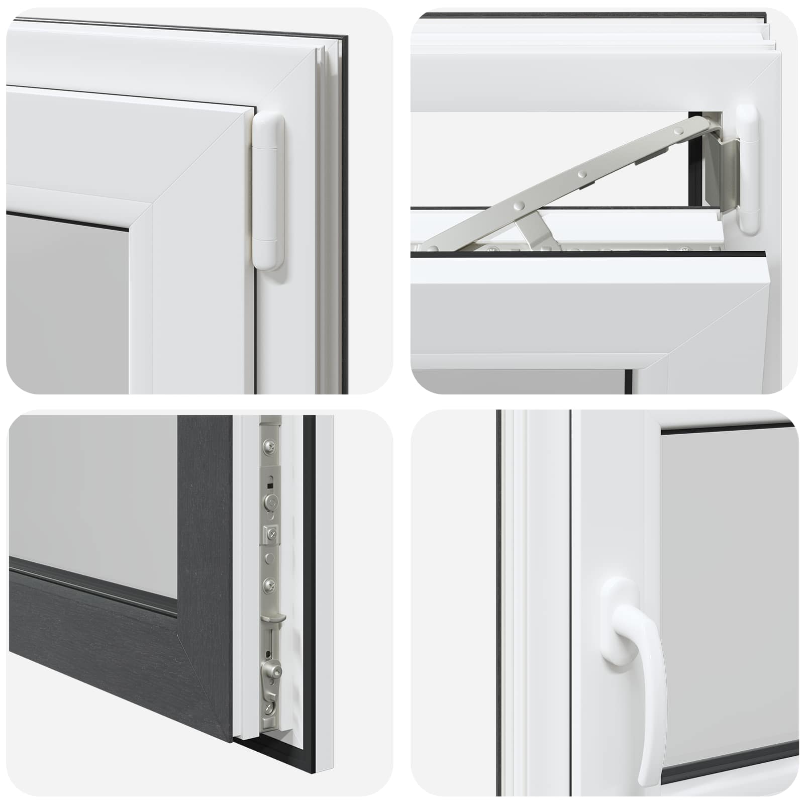 Finestra per Soffitta RISOR 100 x 50 cm PVC e Vetro Antracite