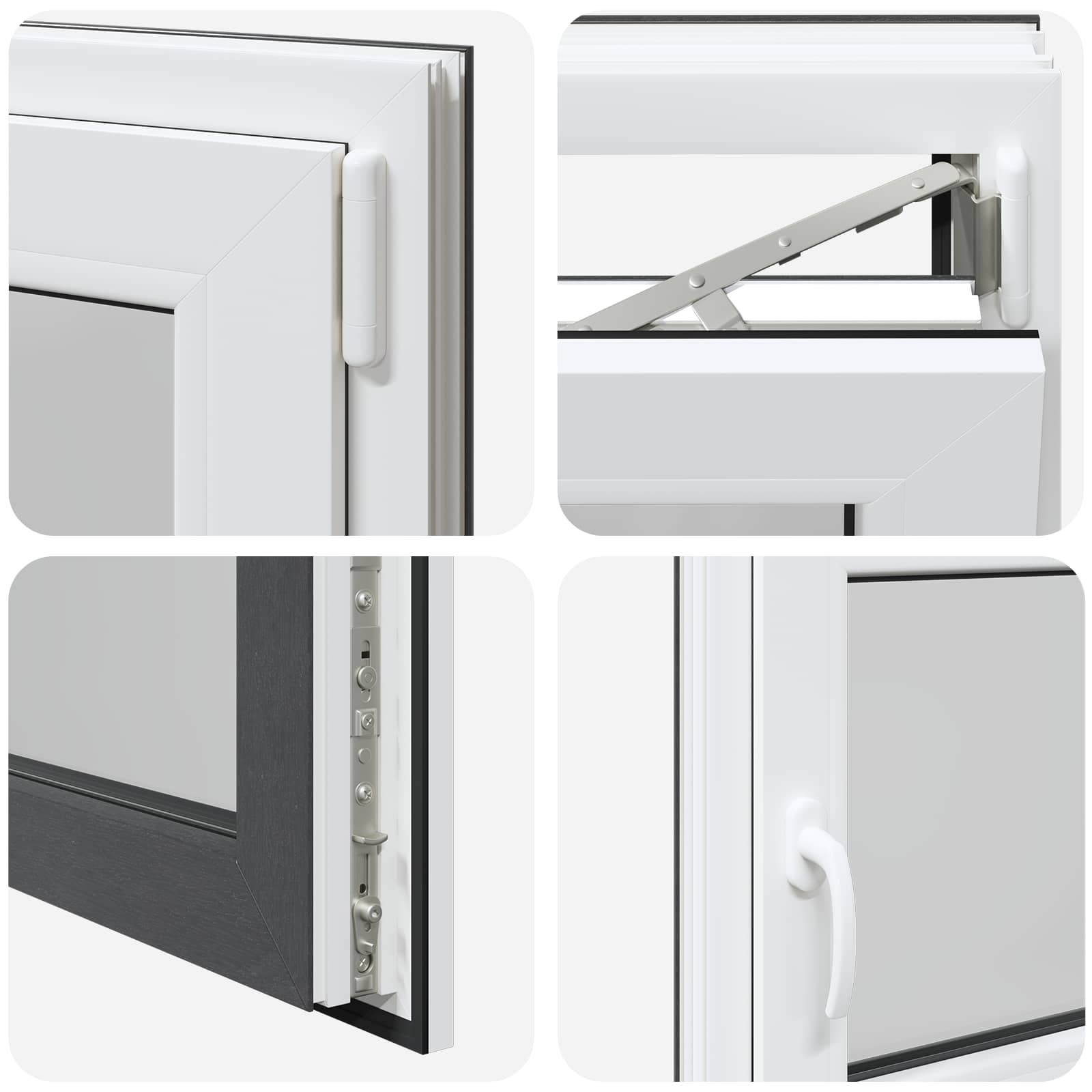 Finestra per Soffitta RISOR 100 x 60 cm PVC e Vetro Antracite
