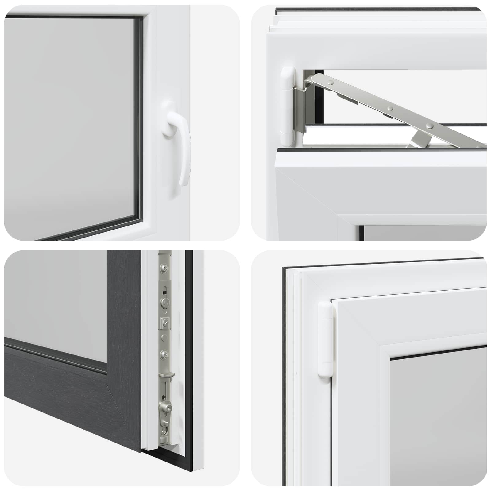 Finestra per Soffitta RISOR 100 x 60 cm PVC e Vetro Antracite