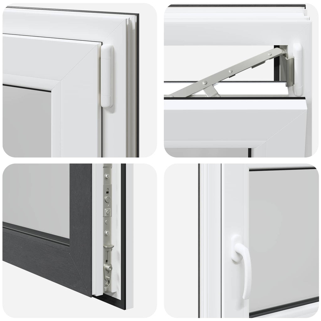 Finestra per Soffitta RISOR 100 x 70 cm PVC e Vetro Antracite