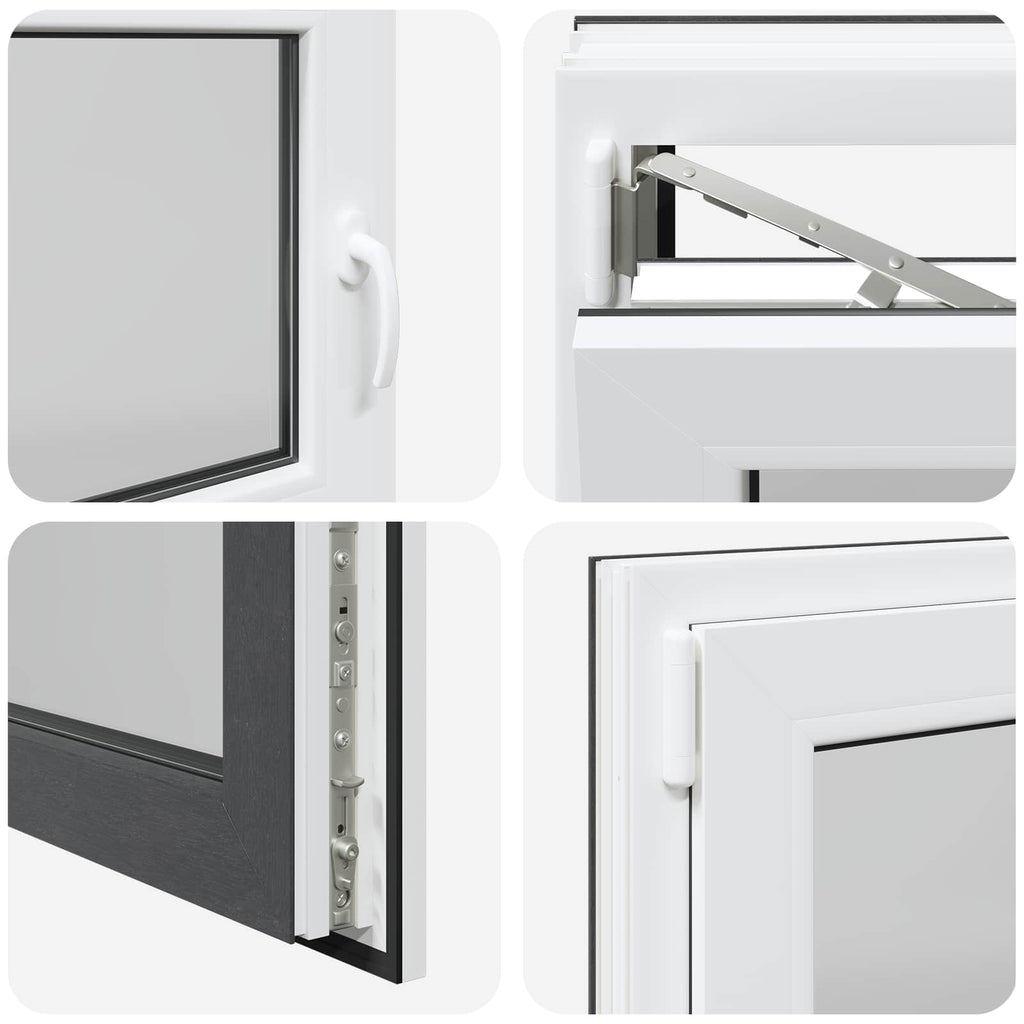 Finestra per Soffitta RISOR 100 x 70 cm PVC e Vetro Antracite