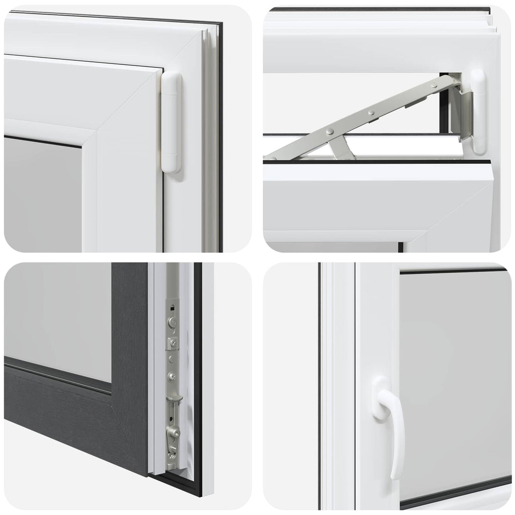 Finestra per Soffitta RISOR 110 x 50 cm PVC e Vetro Antracite