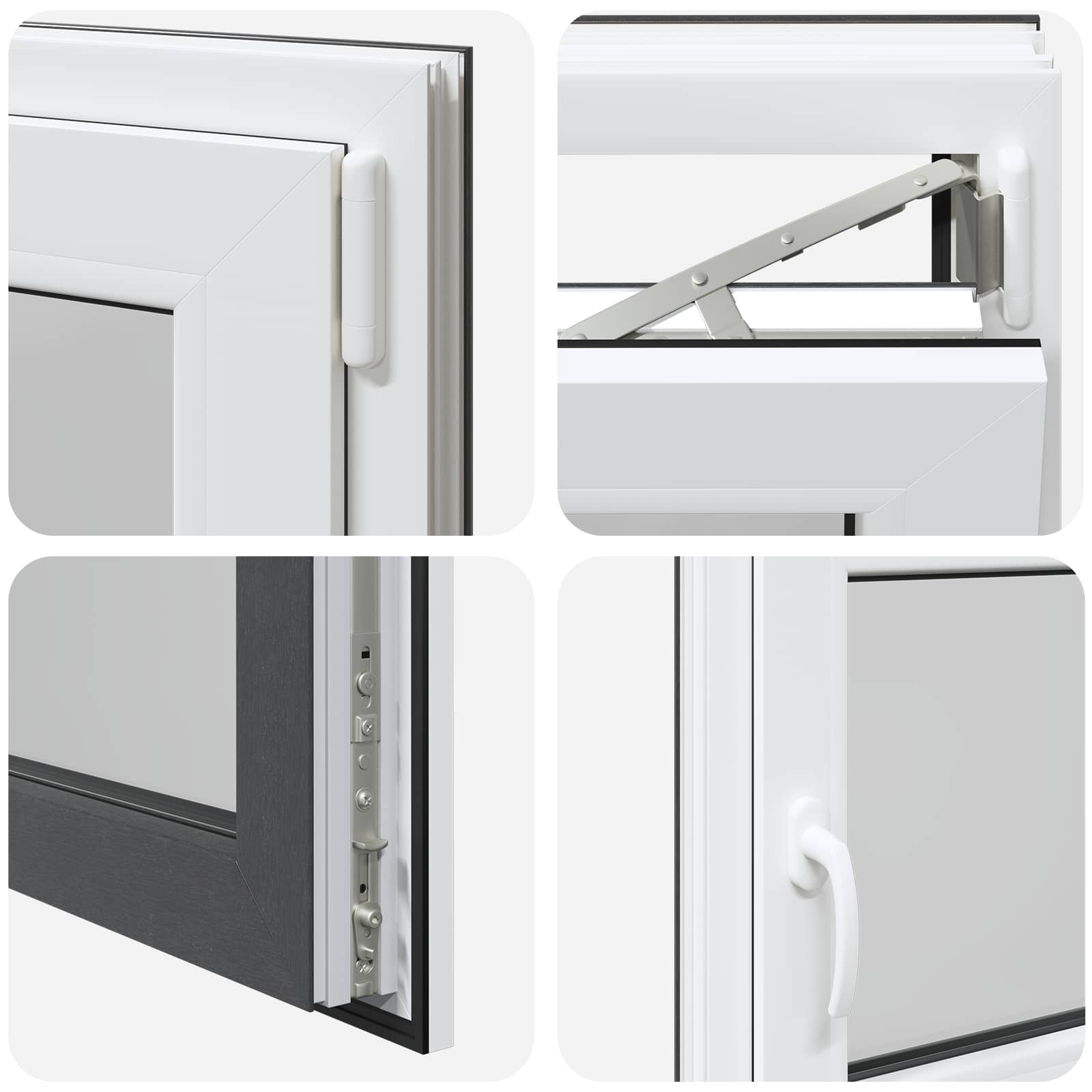 Finestra per Soffitta RISOR 110 x 50 cm PVC e Vetro Antracite