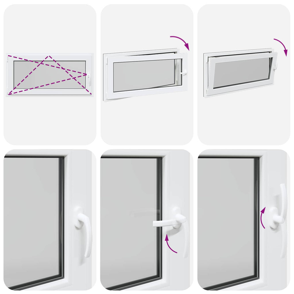 Finestra per Soffitta RISOR 120 x 60 cm PVC e Vetro Antracite