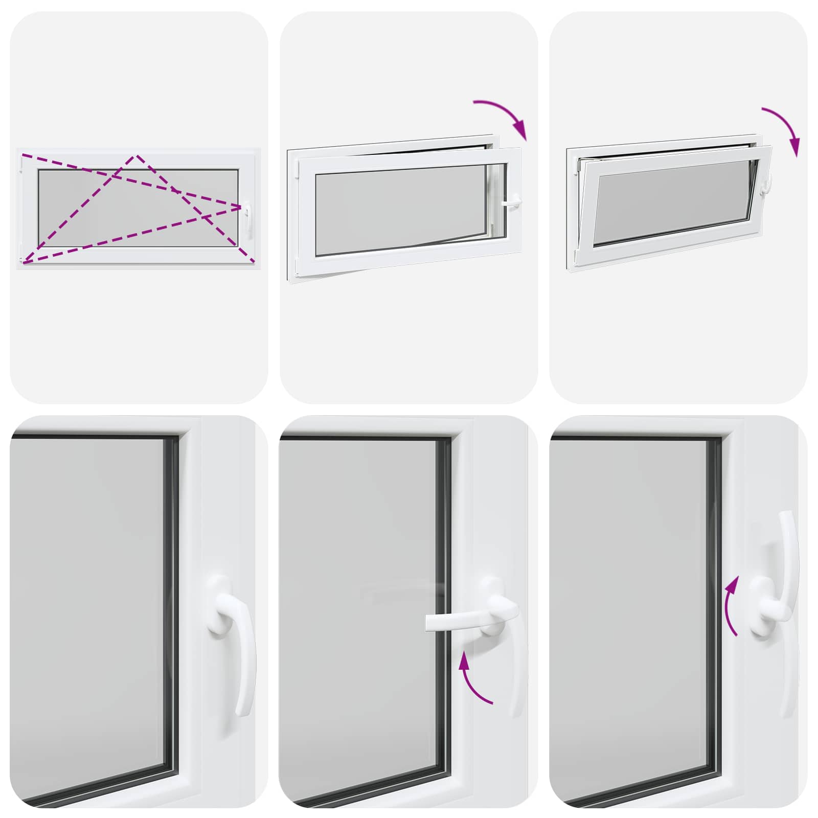 Finestra per Soffitta RISOR 120 x 60 cm PVC e Vetro Antracite