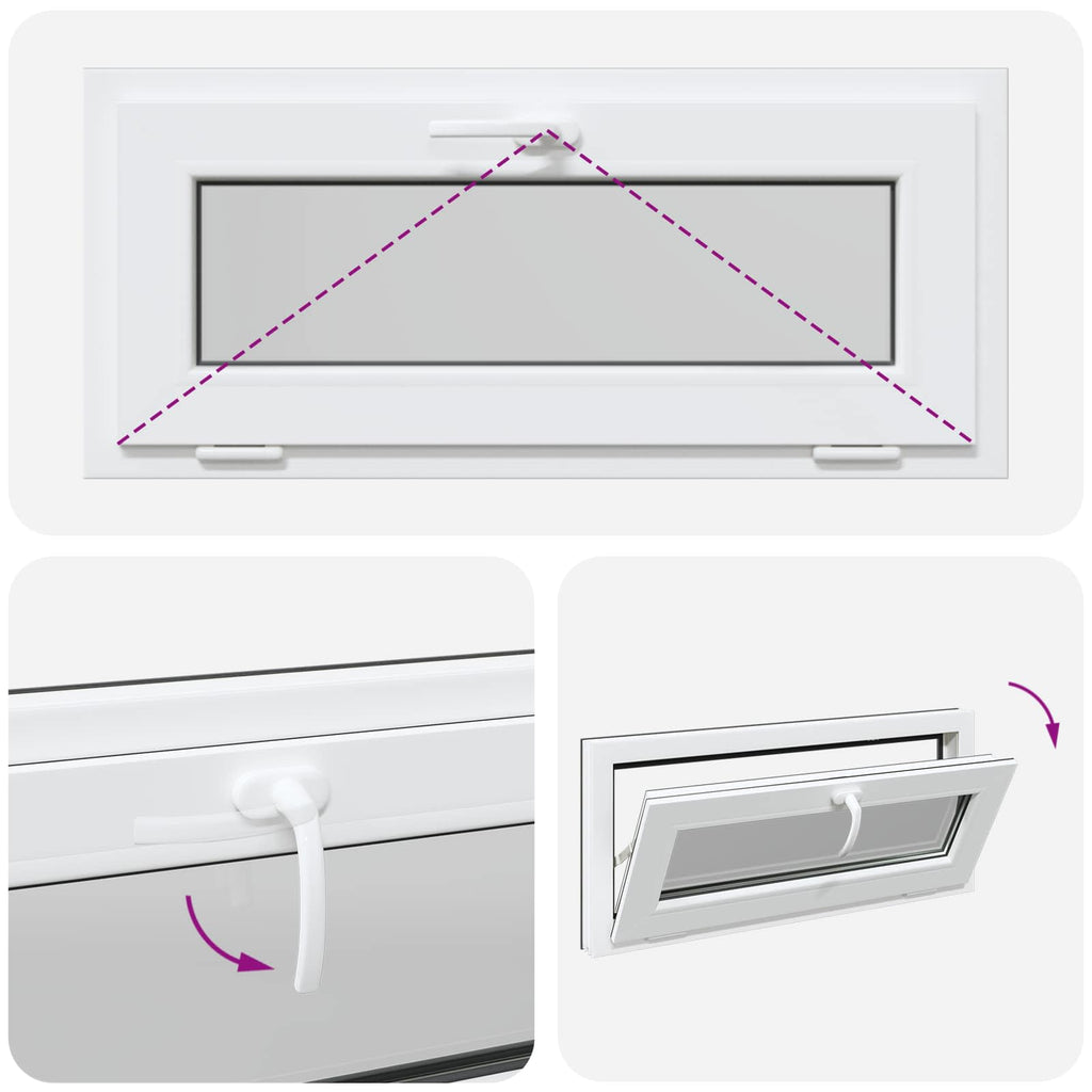 Finestra per Soffitta RISOR 90 x 40 cm PVC e Vetro Antracite