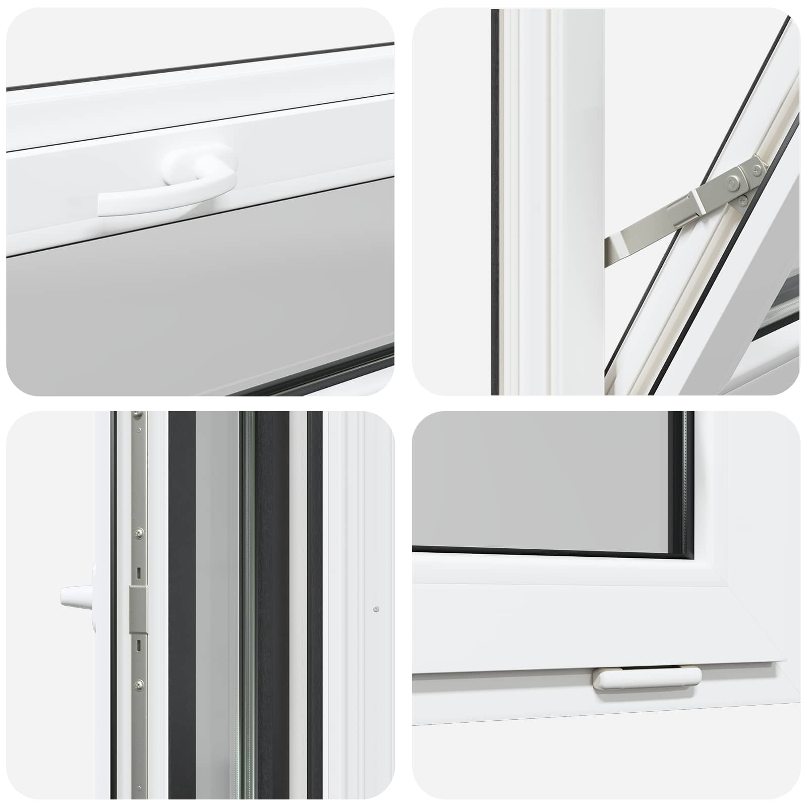 Finestra per Soffitta RISOR 100 x 40 cm PVC e Vetro Antracite