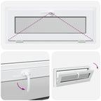 Finestra per Soffitta RISOR 100 x 40 cm PVC e Vetro Antracite